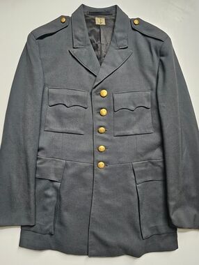 Swedish 1960s Army CBV Karlskrona M60 Dress Jacket w/ 3 Crown Buttons Size L